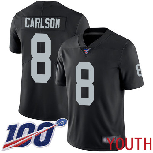 Oakland Raiders Limited Black Youth Daniel Carlson Home Jersey NFL Football #8 100th Season Vapor Jersey->women nfl jersey->Women Jersey
